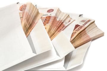 Large sum in Russian rubles